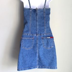 Tommy Hilfiger Jeans Jumper Dress VINTAGE Size Small Strappy Stretch Y2K 12/2001